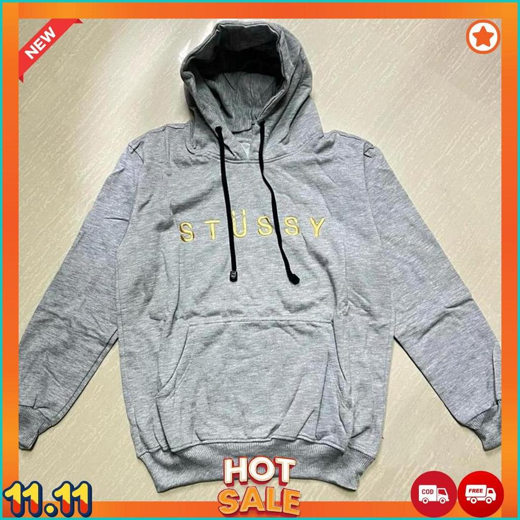 Jaket Hoodie Switer Logo Bordir Cewek Cowok Putih Hijau Army Abu Termurah [D5]