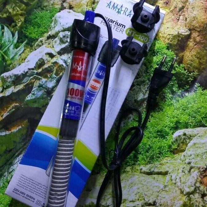 Acquario- Heater Amara 100 Tt Untuk Peratan Ikan Hias Aquarium Kolam Ikan