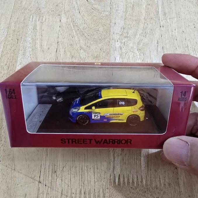 Street Warrior Honda Jazz Fit GE8 RS spoon Edition Diecast Koleksi Mobil Mainan Mini Scale 1/64 Hot 