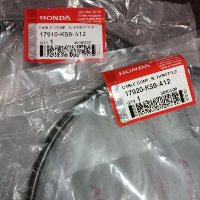 Kabel gas A+B Vario 125 LED/Vario 150 asli/ori