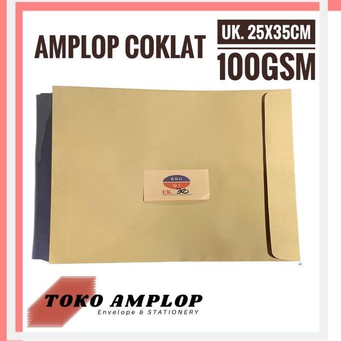 Lettera- Amplop Coklat Folio Tebal 100 Gsm 25X35
