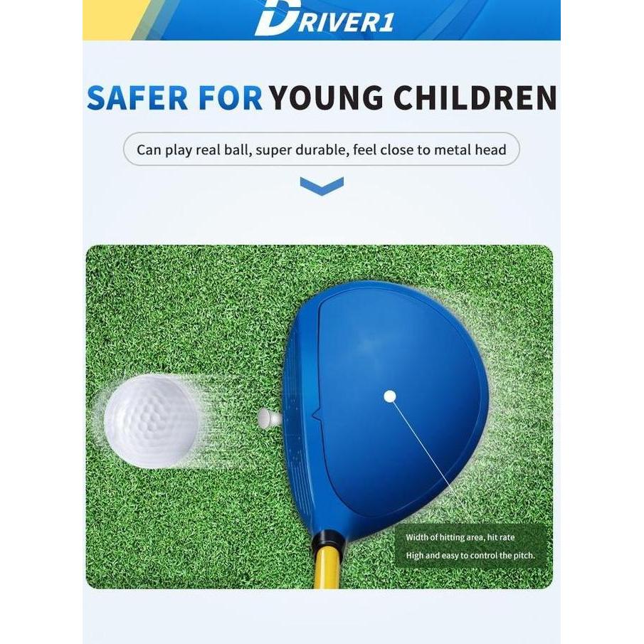 Bastone- Pgm Kids Golf Club Stik Golf Anak Plastik Set Driver Iron Putter + Tas