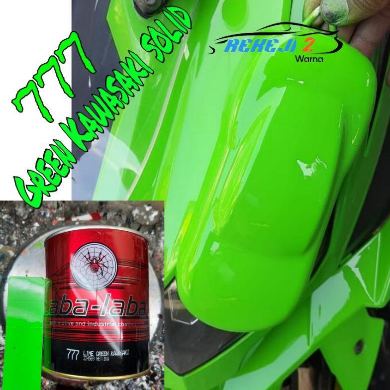 NEW Cat Hijau Ninja Kawasaki/ Lime Green Kawasaki Solid- Laba laba/ Nikken [terbaik][terlaris]