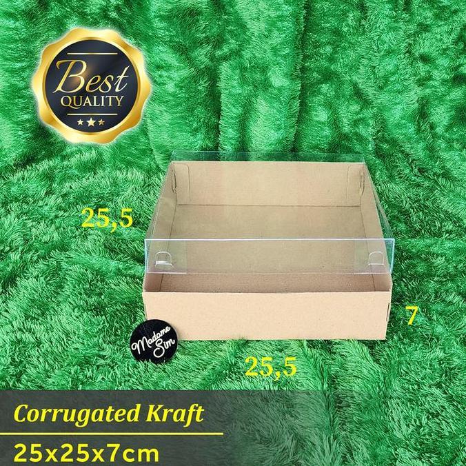BOX MIKA - DUS KUE - KOTAK - KARDUS 25x25x7 CM