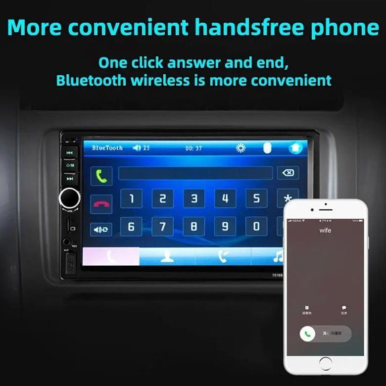 Pabokay Head Unit 2 DIN Car MP5 Player 7 Inch Kamera Belakang