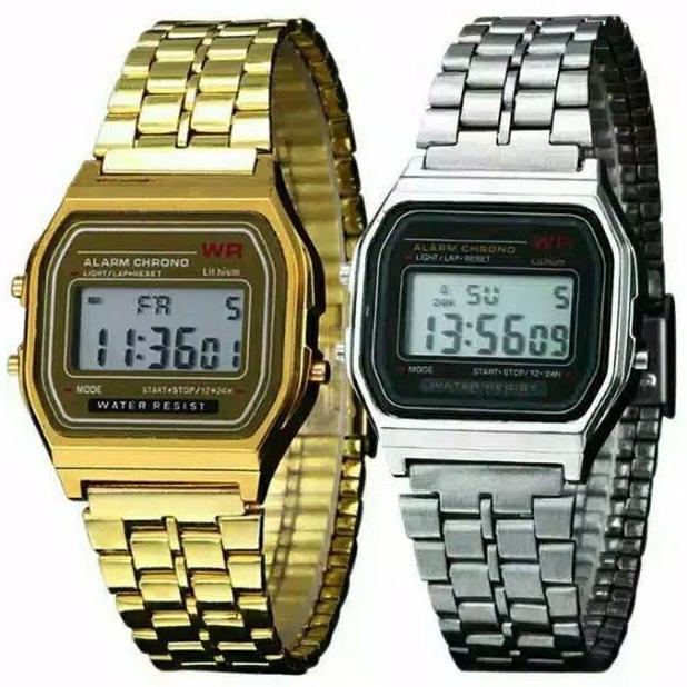 PROMO JAM TANGAN WANITA DIGITAL KOTAK RANTAI MODEL QQ