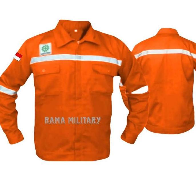(Cod)-Werpak Atasan Proyek Safety / Baju Kerja Lapangan Las/Bengkel/Tambang/Teknisi Setrip Katun Wea