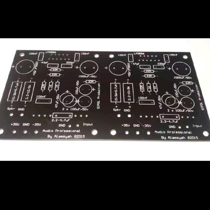 PCB GAIN CLONE LM3886 LM 3886 STEREO PERTINAX SAF12