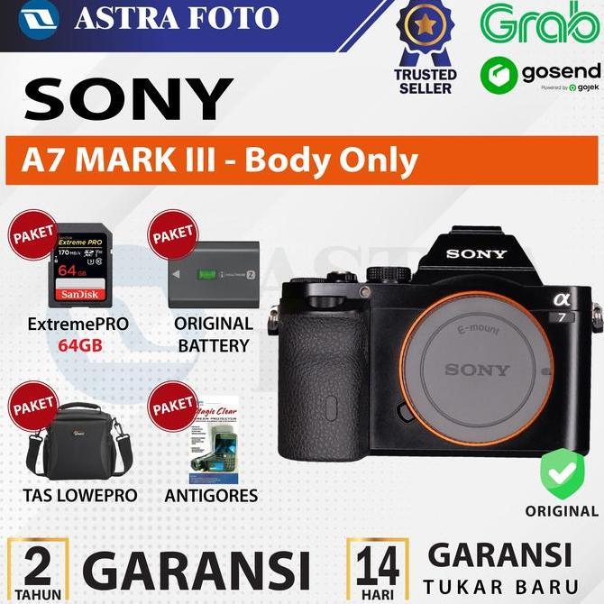 SONY ALPHA A7III / SONY A7 MARK III BODY ONLY - Garansi Resmi