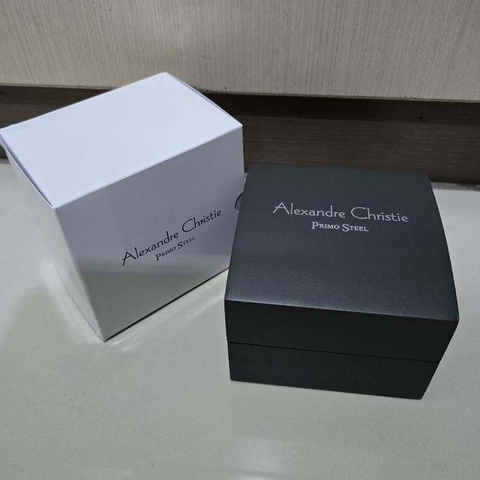 Kotak Jam Alexandre Christie Primo Steel Original