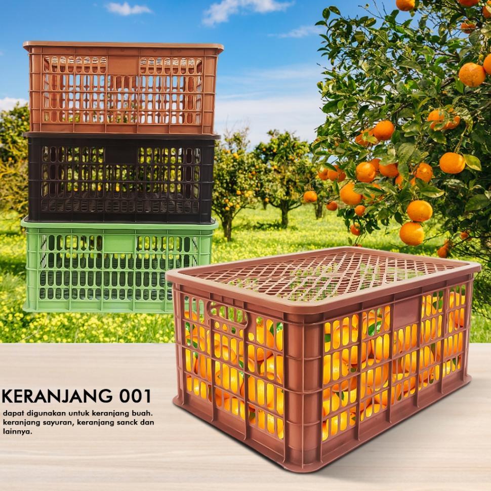 Mpw Keranjang Industri + Tutup / Keranjang 001 / Keranjang Buah / Serbaguna / Bahan Plastik