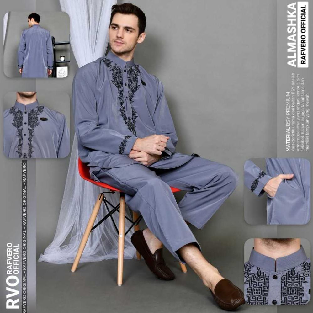 promo baju muslim koko - setelan pakistan al-mashka - setelan baju muslim rafvero original