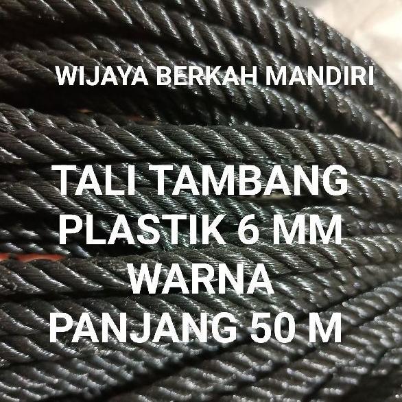 Tali Tambang Plastik 6 Mm Warna Hitam