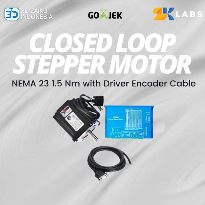 Closed Loop Stepper Motor NEMA 23 1.5 Nm with Driver Encoder Cable