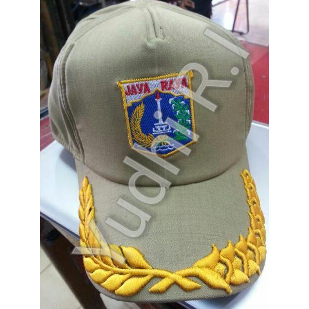 Topi Pns Logo Jaya Raya (Eselon 4) Warna Kheki Bordir Tebal