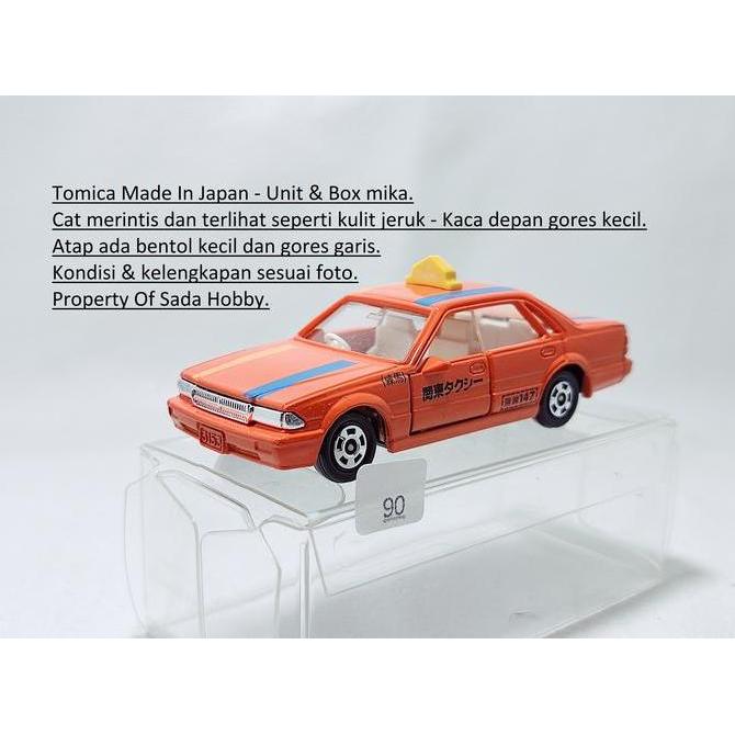 TOMY TOMICA NO 8 NISSAN CEDRIC 4 DOOR H.T TAXI EX REDBOX JAPAN UNIT ONLY CADATOYS