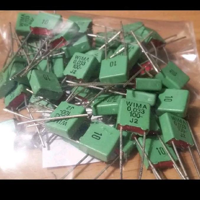 CAPACITOR FKP 0.033 0.033UF 33NF 33N 33 NF 100V 0,033 33NF / 100V WIMA SAF12