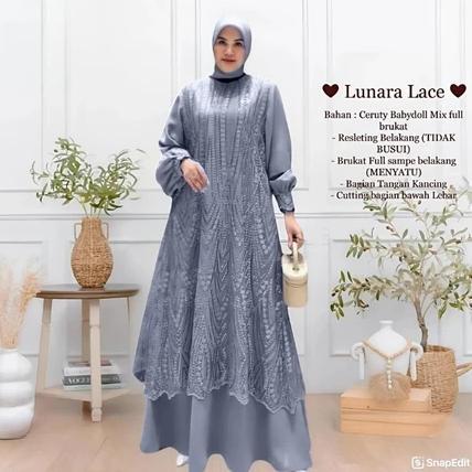 Free Ongkir Innara Dress Baju Gamis Wanita Muslimah Terbaru Bahan Ceruty Babydoll Mix Borkat Premium