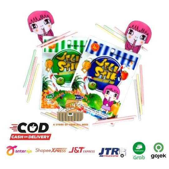 ( BERKAH ) Permen JELI STICK MINI Aneka Rasa Buah Jelly Stick Permen Rasa Buah Permen Sedotan Jeli S