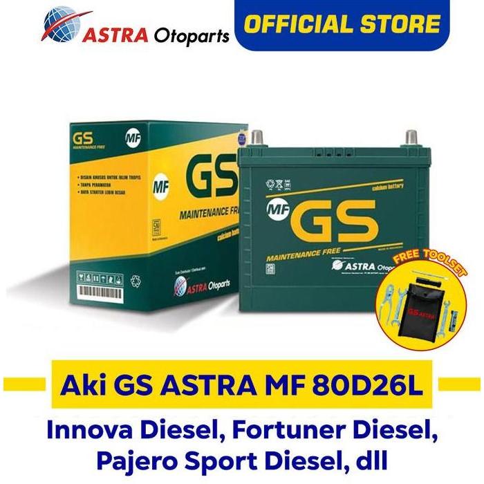 GSASTRA MF80D26L AkiMobil Fortuner, Pajero Sport& sejenis GSMFN-80D26L