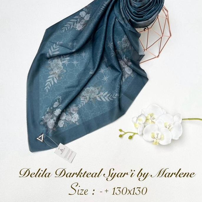 Marlene - VOILE PRINT SYARI | Hijab Segiempat Voal Motif Syari Jumbo
