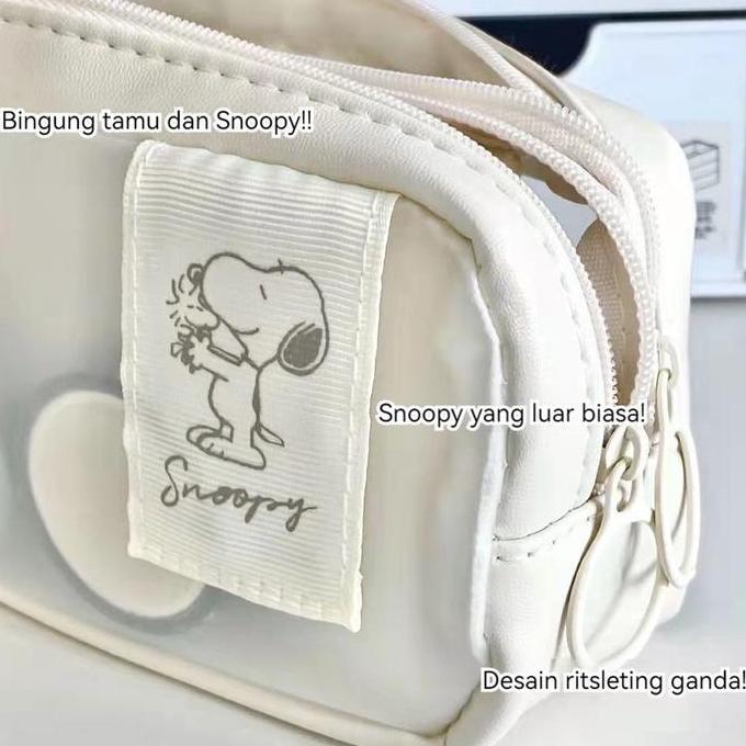 Muji Snoopy Cute Large Capacity Pencil Case/Pensil Pouch/Make Up Tas/Kotak Pensil LA