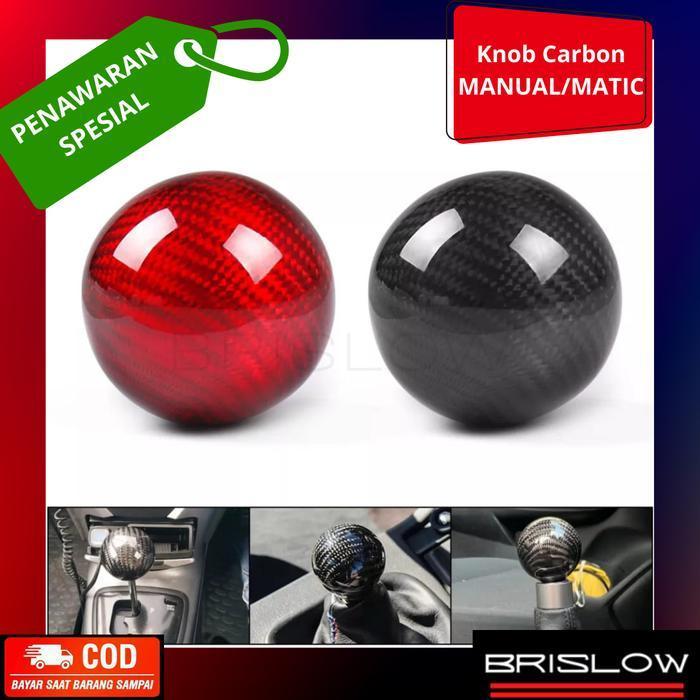 Knob Carbon Manual/Matic Bulat Shift Knob Universal Original Original Dan Terpercaya