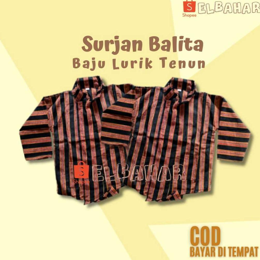 Baju Surjan Kutubaru Kebaya Lurik Balita Garis-Garis