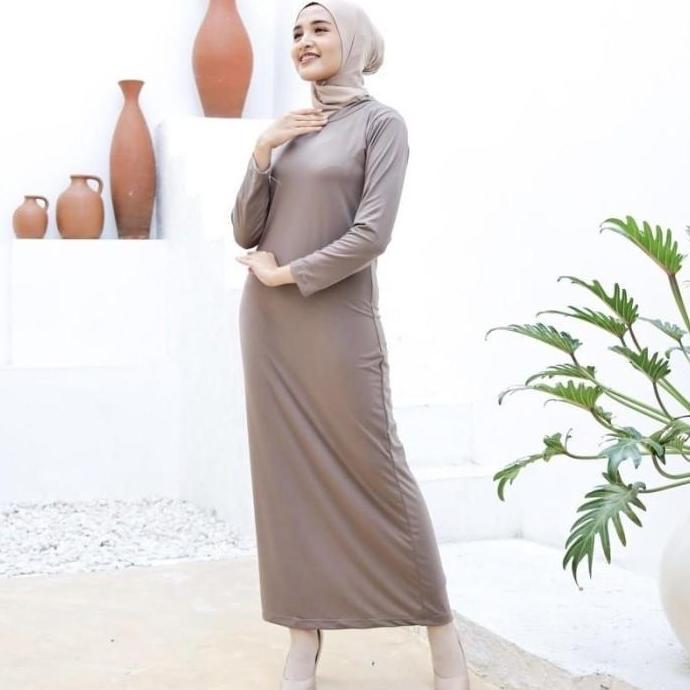 Uffa- Inner Dress Manset Lengan Panjang Manset Baju Nita Turtleneck Gamis Bahan Lembut