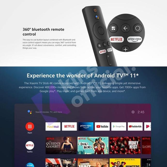 Xiaomi Mi TV Stick Android Smart TV Dongle Chromecast / Xiaomi Mi TV Stick 4K