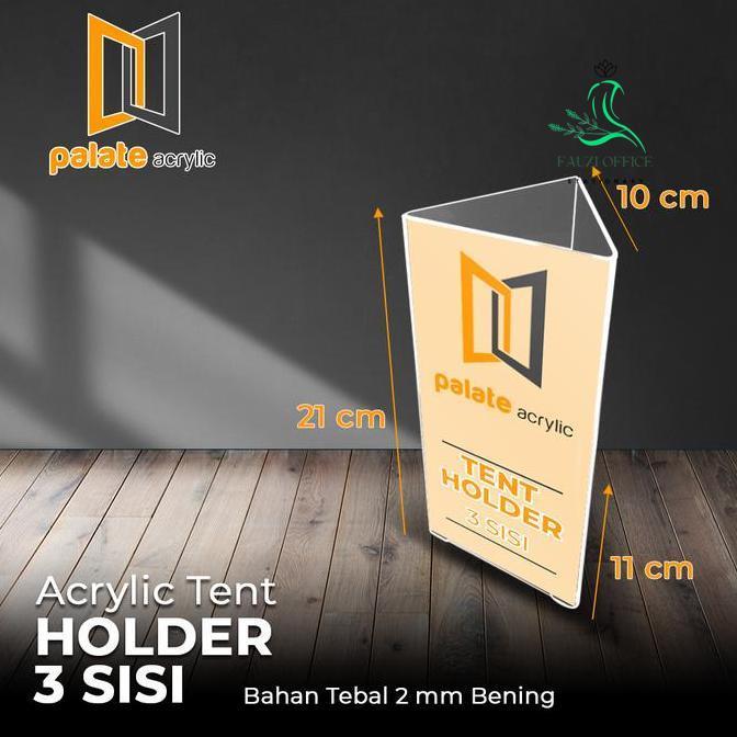 Menu Display / Akrilik / Acrylic Tabletop Stand 3 Sisi 1/3 A4