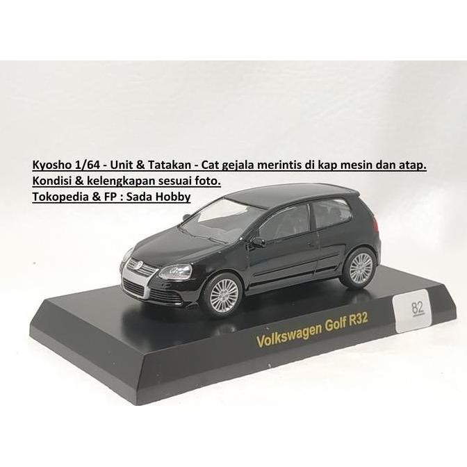 KYOSHO 1/64 VOLKSWAGEN GOLF R32 HITAM NO BOX CADATOYS