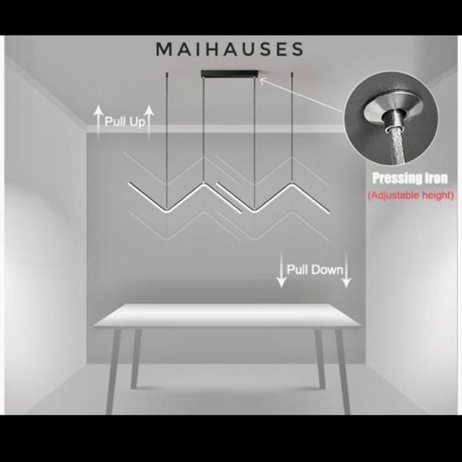 LAMPU GANTUNG ZIG ZAG MINIMALIS/LAMPU DAPUR GANTUNG MURAH