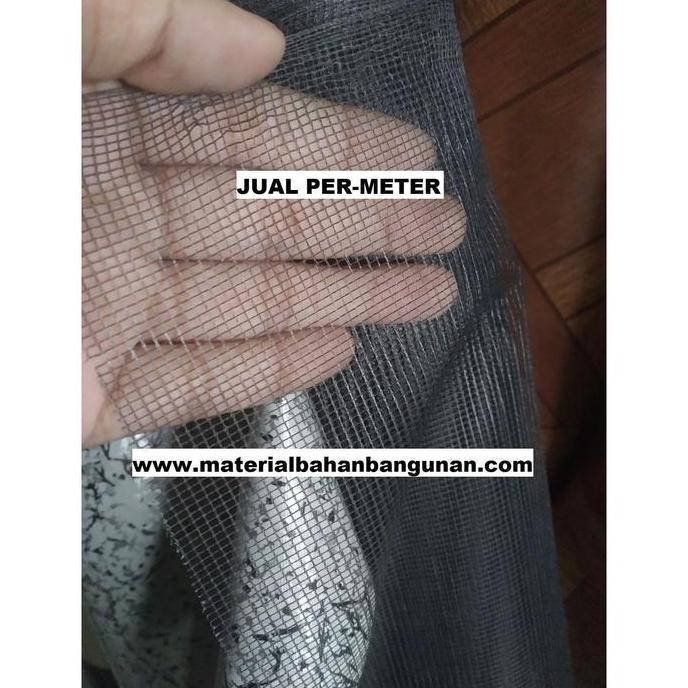 Kawat Nyamuk Nylon Insect Net jaring Jendela Kain Kasa Permeter Hitam