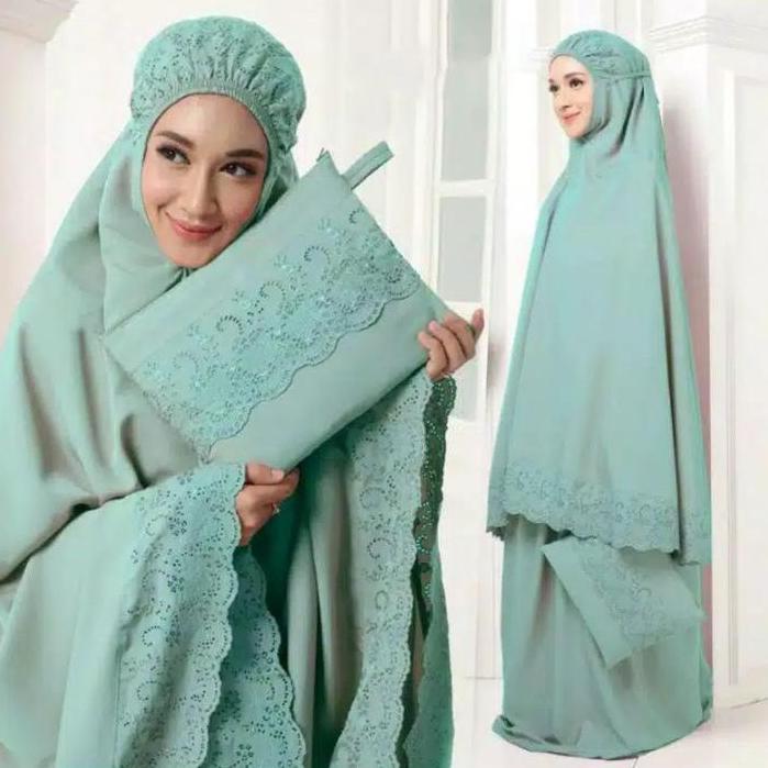 Tahan Lama Cod Mukena Khadijah Jumbo / Mukena Khadijah Original Free Tas Cantik / Mukena Khadija Dew