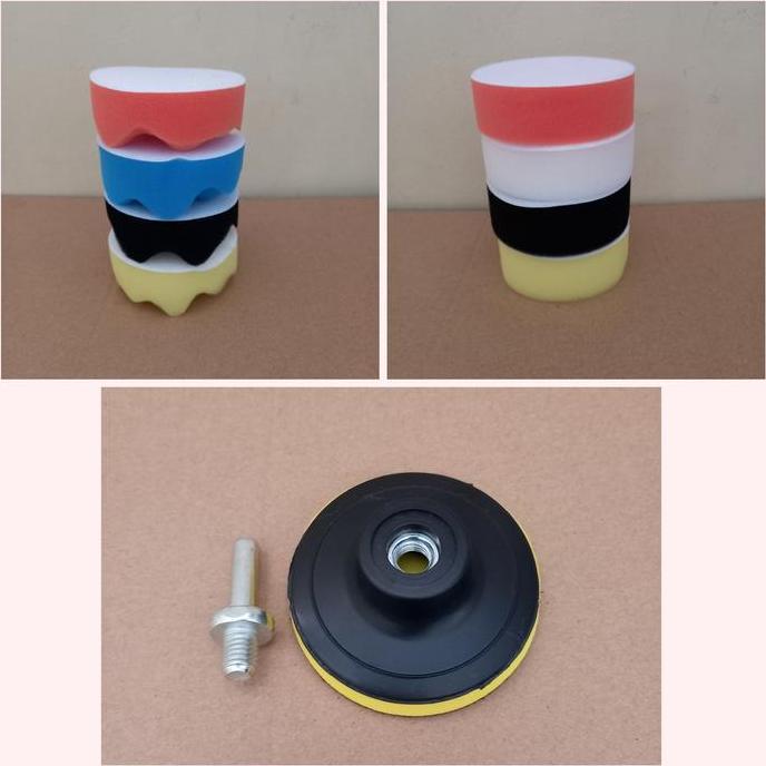 poles mobil motor set 8 pcs 3 inchi M10 polish wax compound