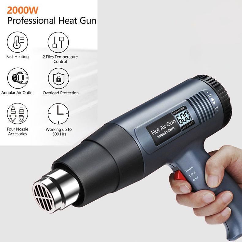 NEW 2000W Hot Air Gun /Electric Hot Air Gun 220V Heat Gun Perkakas Elektrik Blower Angin Uap Alat Pe