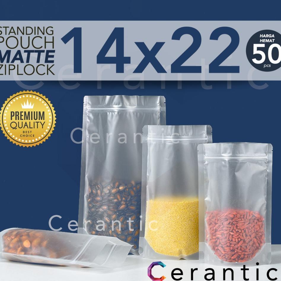 Plastik Klip Matte Doff 14 X 22 / Frosted Standing Pouch 14X22 Cm