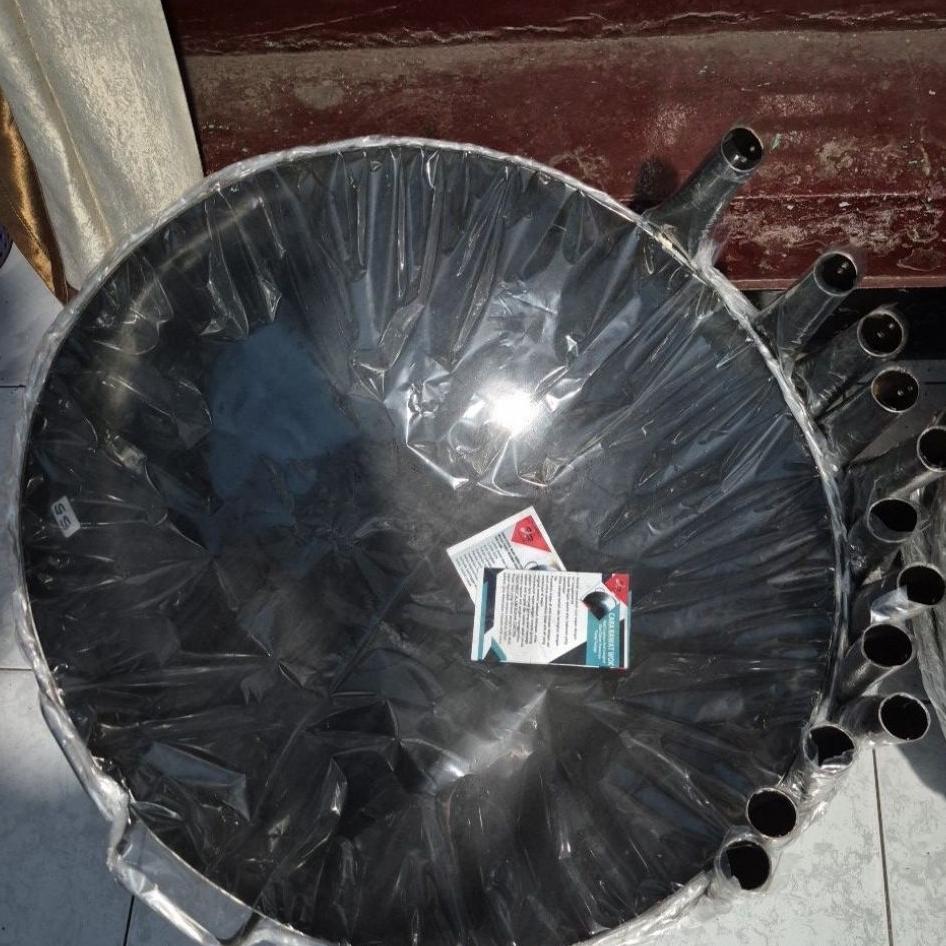 Wajan Baja Anti Lengket 55Cm // Wok Seasoning // Wajan Baja //Wajan Besi