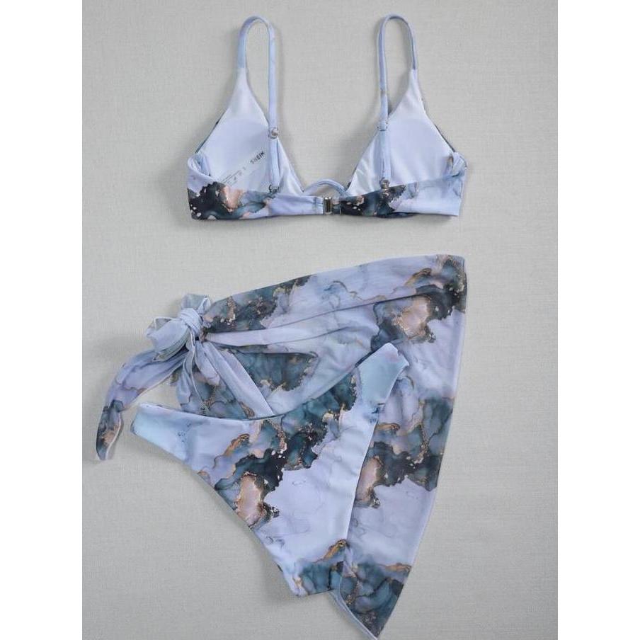 Bikini Swimsuit Baju Renang Three Piece Wanita Outer Transparan Fashion Bikini
