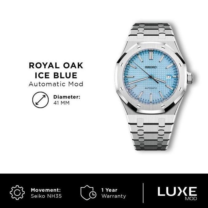 Seiko Royal Oak Ice Blue Mod NH35