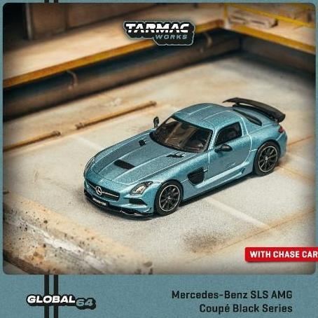 T64G-027-MB - TARMAC WORKS 1:64 MERCEDES-BENZ SLS AMG COUP BLACK SERIES MATTE BLUE | DIECAST/PAJANGA