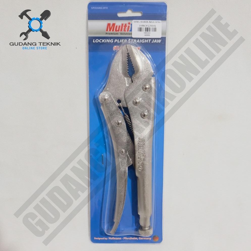 NEW Tang Buaya 10" MULTIPRO Lurus Bengkok / Locking Plier Straight Jaw  - Tang Jepit Buaya MULTIPRO 