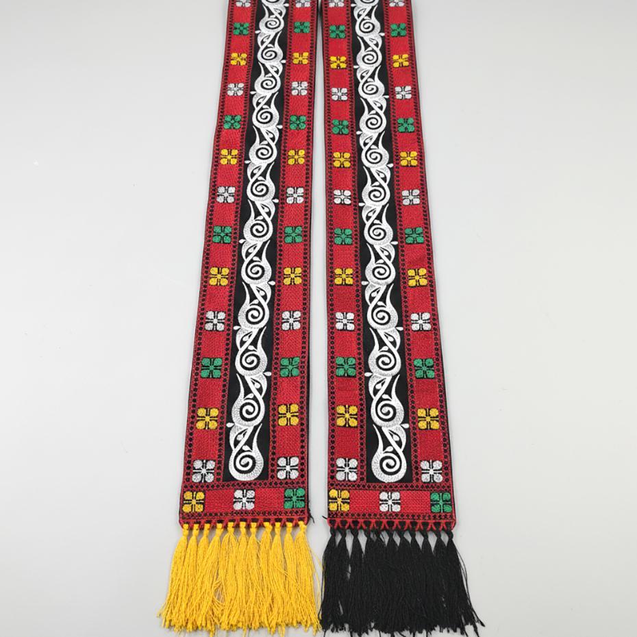 Syal Etnik Syal Motif Kerawang Gayo Elegan Dan Stylish Motif Tradisional Dengan Tassel Warna Kuning 