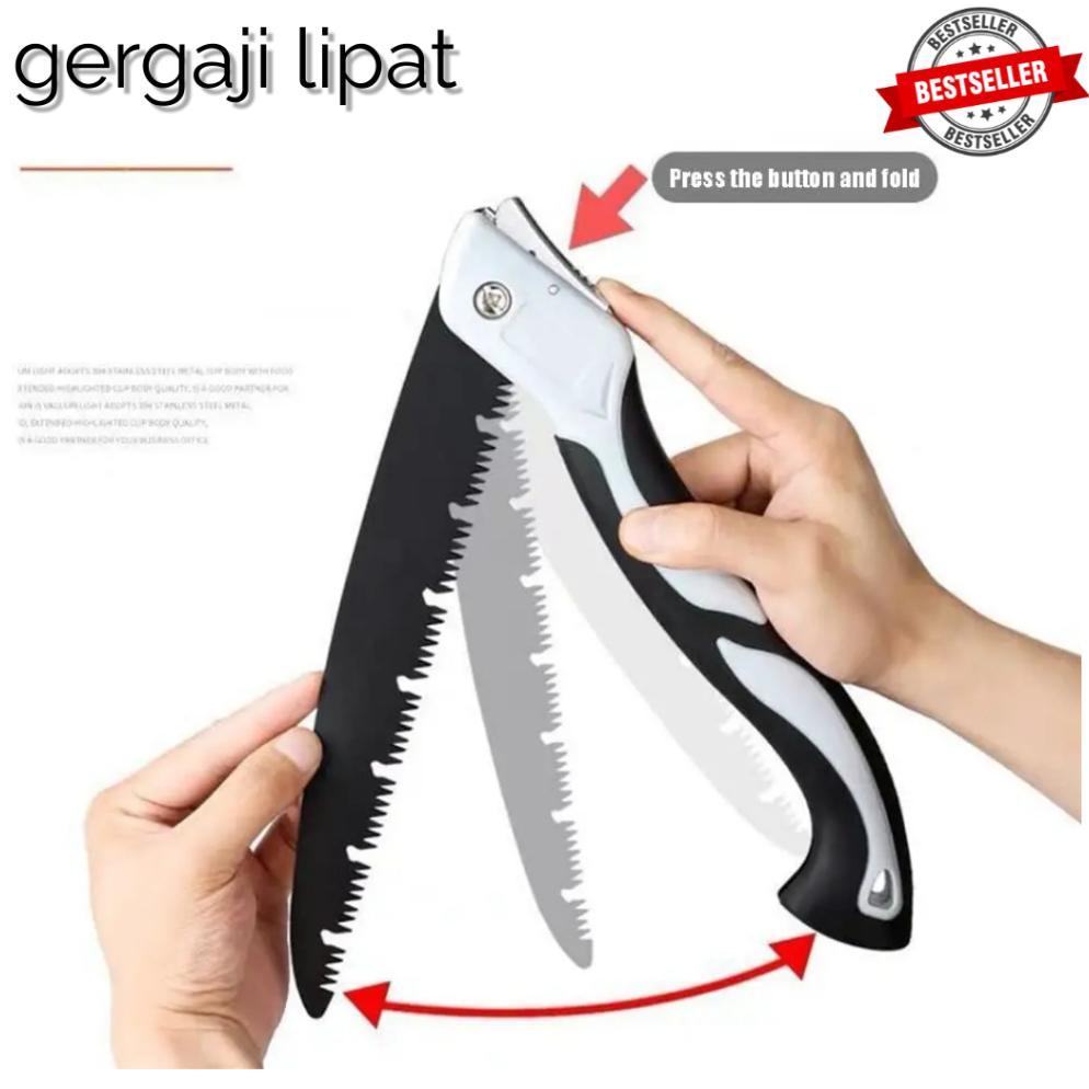 Gergaji Lipat Portabel Folding Wood Hand Saw Multifungsi Graji kayu lipat otomatis anti karat design