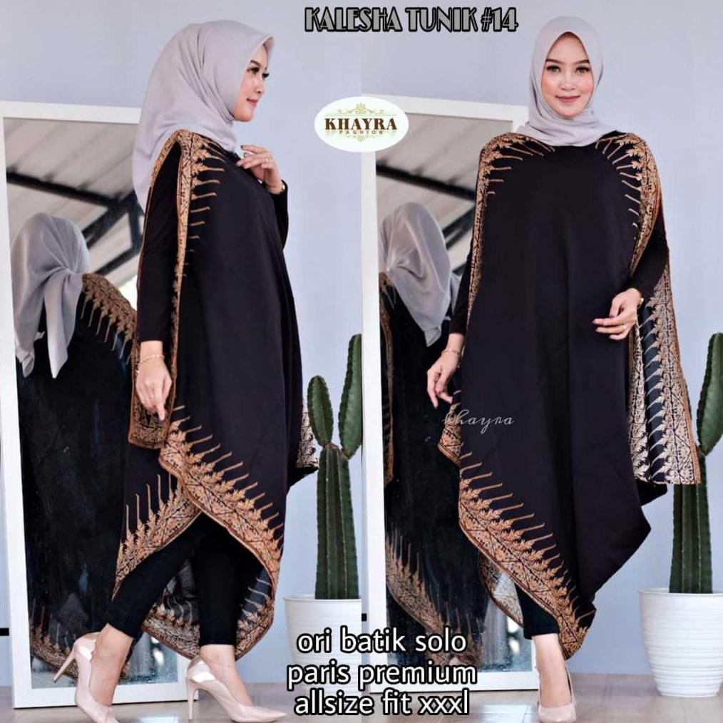 Bergaransi Dress Batik Manohara Kaftan Batik Solo Ori Bahan Paris Premium Banyak Motif Allsize Fit J