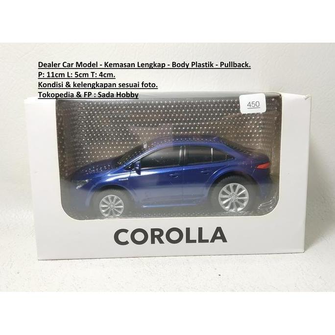 MINIATUR DEALER MODEL MINICAR TOYOTA COROLLA BIRU PULLBACK CAR CADATOYS