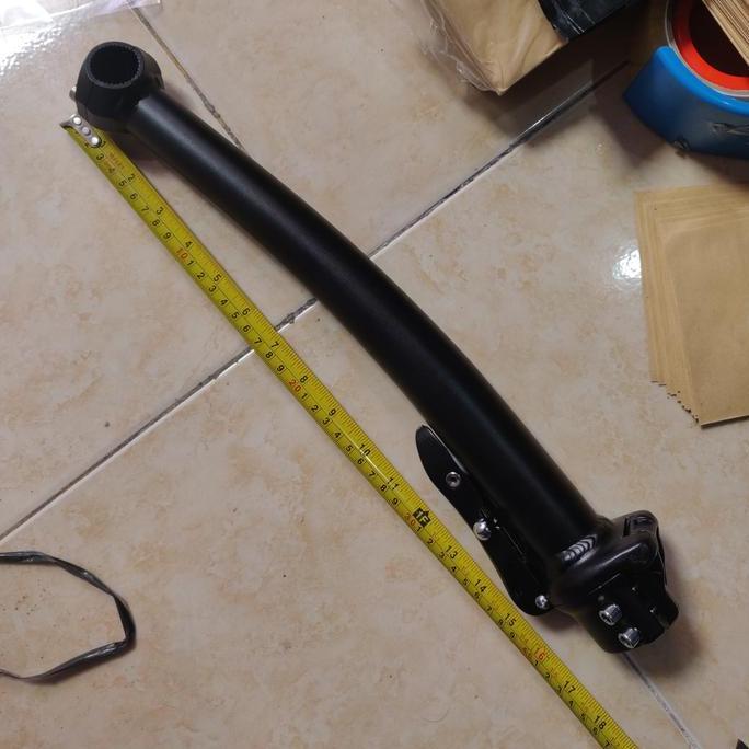 Handlepost sepeda lipat model lengkung bengkok alloy