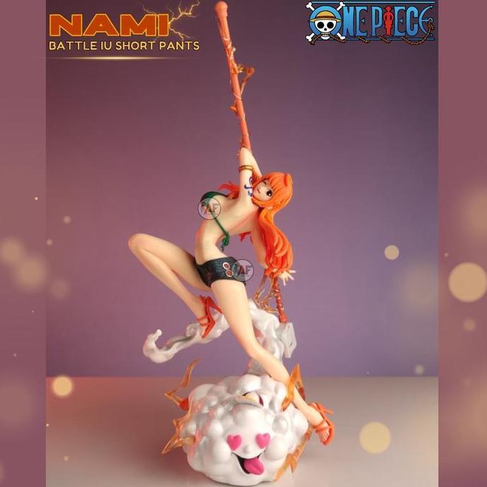 Promo Statue Action Figure One Piece Nami Battle Thunder Iu & C2 Studio Design Recast