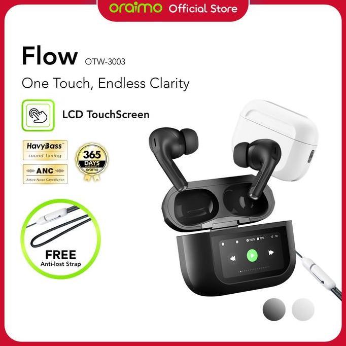 [Exclusive PAPA.GROOT] oraimo Flow OTW-3003 Stereo Nirkabel Sesungguhnya V5.3 ENC IPX4 Headset Super